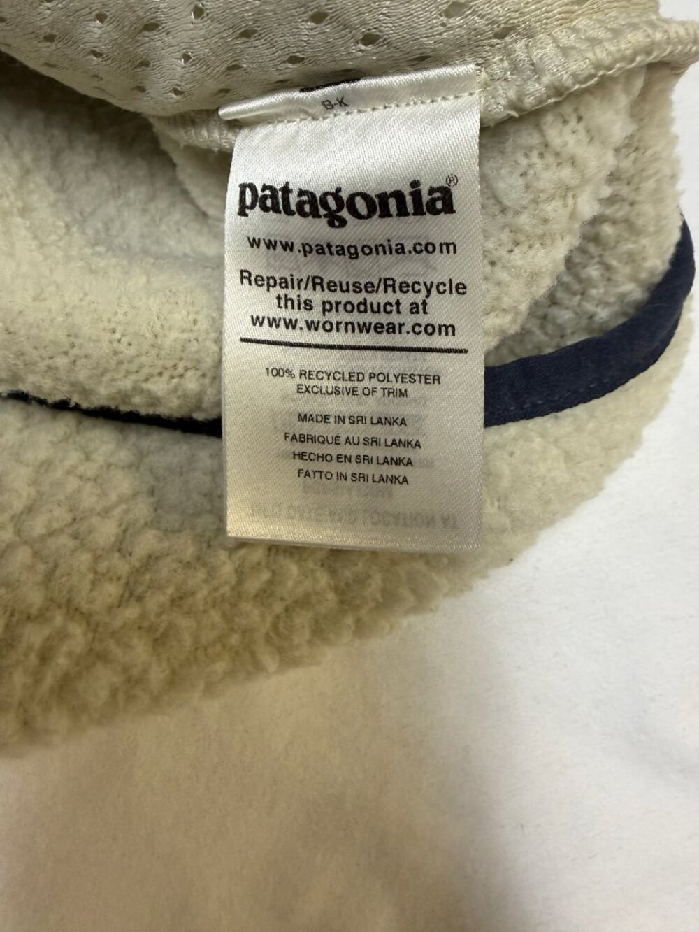 Patagonia Women’s Retro Pile Marsupial Pullover Small Pelican GUC - Picture 8 of 12